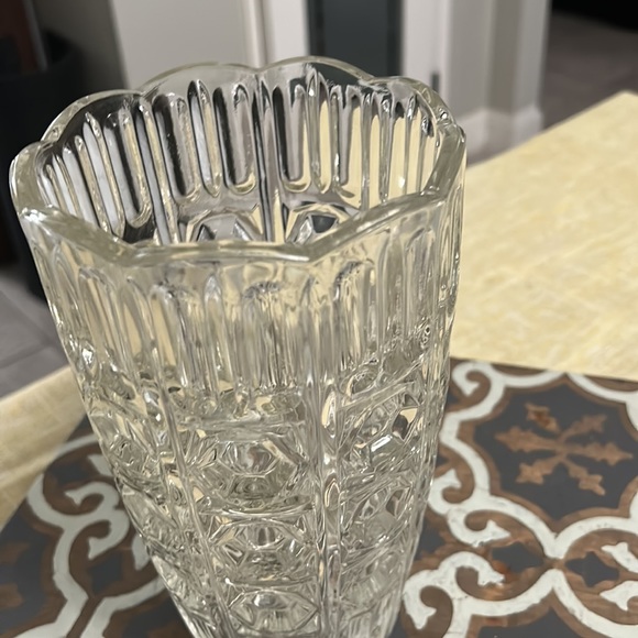 Rare Vintage Firenze Heavy Art Deco Pressed glass Vase - Made in Italy - Picture 2 of 4